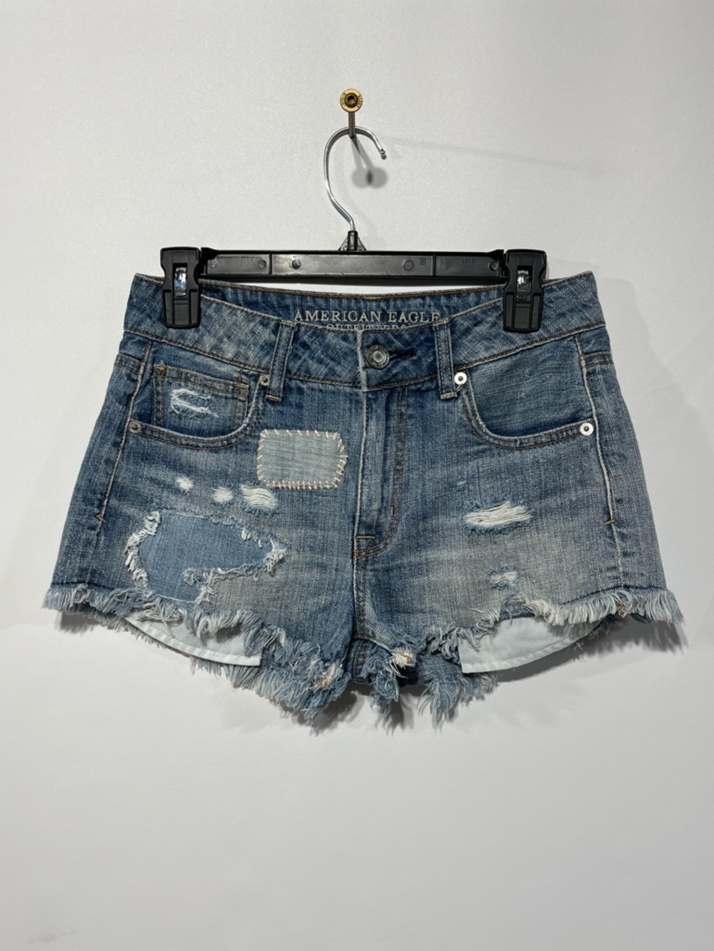 American Eagle Women’s 100% Cotton Frayed Distressed Jean Shorts Size 4